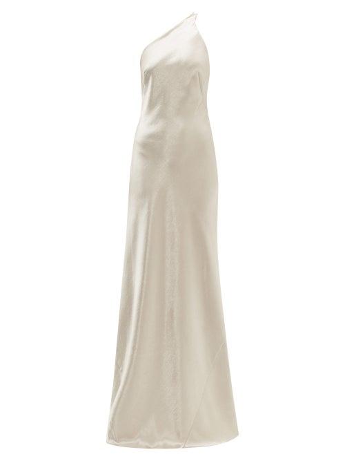 Matchesfashion.com Galvan - Roxy Charmeuse Maxi Dress - Womens - Silver