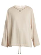Matchesfashion.com Brunello Cucinelli - Bead Embellished Cashmere Sweater - Womens - Ivory