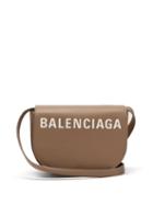 Matchesfashion.com Balenciaga - Ville Logo Leather Cross Body Bag - Womens - Mid Beige