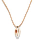 Dezso - Citrine, Shell & 18kt Rose-gold Necklace - Womens - Cream