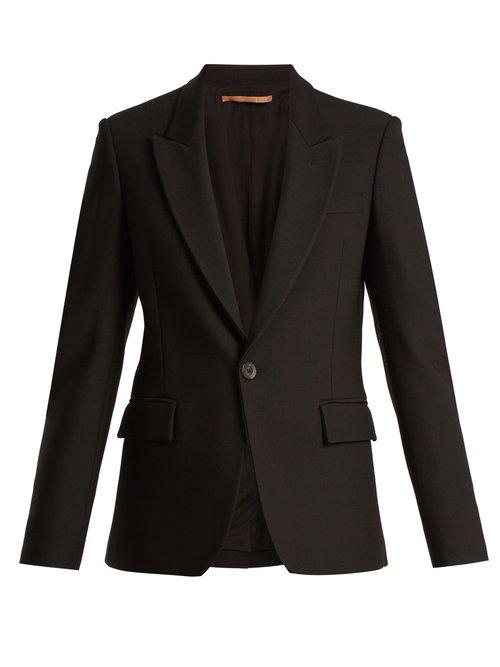 Matchesfashion.com Summa - Peak Lapel Single Breasted Twill Jacket - Womens - Black