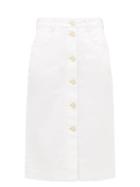 Matchesfashion.com See By Chlo - Buttoned High-rise Brushed-cotton Skirt - Womens - White