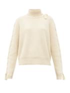 Matchesfashion.com Jw Anderson - Threaded Cable-knitted Alpaca And Yak-wool Sweater - Womens - Ivory