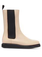 Matchesfashion.com Legres - Mid-calf Leather Chelsea Boots - Womens - Cream
