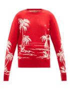 Alanui - Sorround By The Ocean Cashmere-blend Sweater - Womens - Red