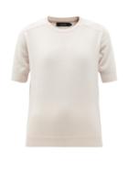 Matchesfashion.com Lisa Yang - Kenza Short-sleeved Cashmere Sweater - Womens - Light Pink