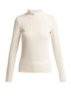 Matchesfashion.com Capranea - Striped Knitted Roll Neck Sweater - Womens - White