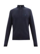Polo Ralph Lauren - Logo-embroidered Waffle-cotton Cardigan - Mens - Navy