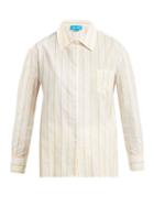 Matchesfashion.com M.i.h Jeans - Dylan Pinstriped Cotton Shirt - Womens - Yellow Stripe