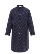 Matchesfashion.com Derek Rose - Nelson Geometric Cotton Poplin Pyjama Shirt - Mens - Blue