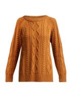 Matchesfashion.com Queene And Belle - Clara Cable Knit Cashmere Sweater - Womens - Brown