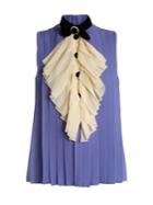 Gucci Bow-detail Pleated Silk Top