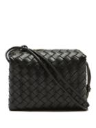 Bottega Veneta - Loop Small Intrecciato-leather Cross-body Bag - Womens - Black