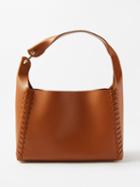 Chlo - Mate Whipstitched Leather Shoulder Bag - Womens - Tan