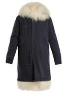 Mr & Mrs Italy Mongolian-fur Lined Hooded Canvas Parka