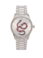 Gucci Timeless Stainless Steel Snake Face Watch
