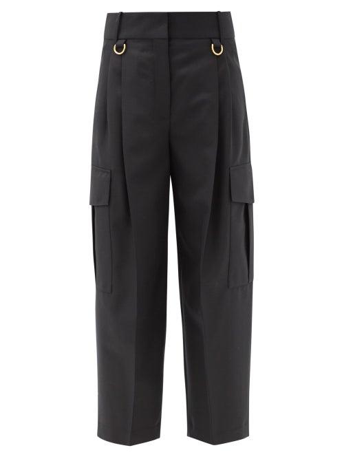 Matchesfashion.com Givenchy - Straight-leg Wool-twill Cargo Trousers - Womens - Black