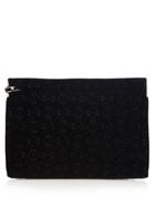 Loewe Logo-debossed Velvet Pouch