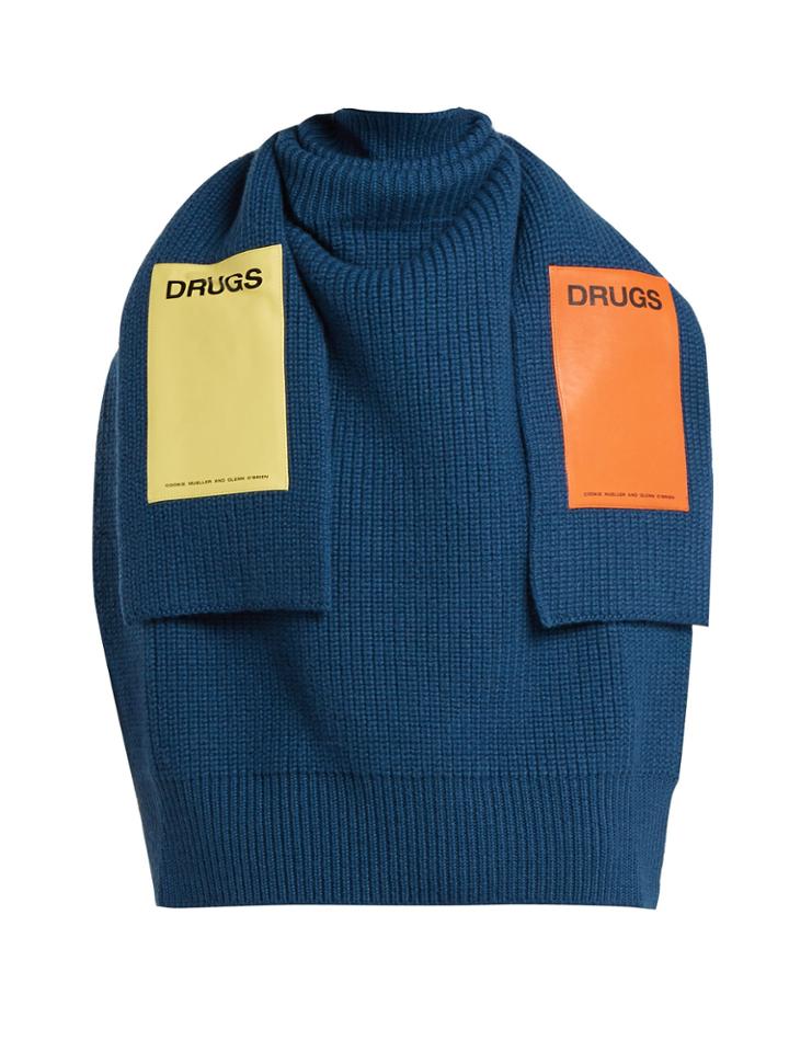 Raf Simons Appliqu-patch Roll-neck Poncho