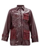 Matchesfashion.com Ganni - Patent Technical Jacket - Womens - Burgundy