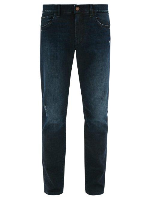 Matchesfashion.com Dolce & Gabbana - Distressed Skinny Fit Jeans - Mens - Denim