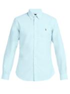 Matchesfashion.com Polo Ralph Lauren - Slim Fit Cotton Oxford Shirt - Mens - Light Blue