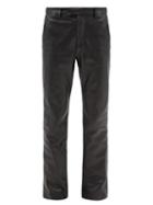 Amiri - Leather Flared Trousers - Mens - Black