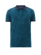 Matchesfashion.com Orlebar Brown - Jarrett Cotton Terry-towelling Polo Shirt - Mens - Navy