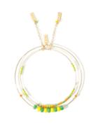 Matchesfashion.com Etro - Set Of Three Glass-beaded Chokers - Womens - Green Multi