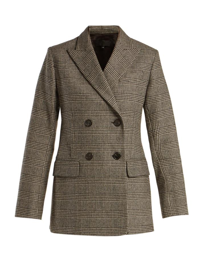 Nili Lotan Leander Prince Of Wales-check Wool-blend Blazer