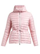 Matchesfashion.com Moncler - Raie Hooded Quilted Down Coat - Womens - Light Pink