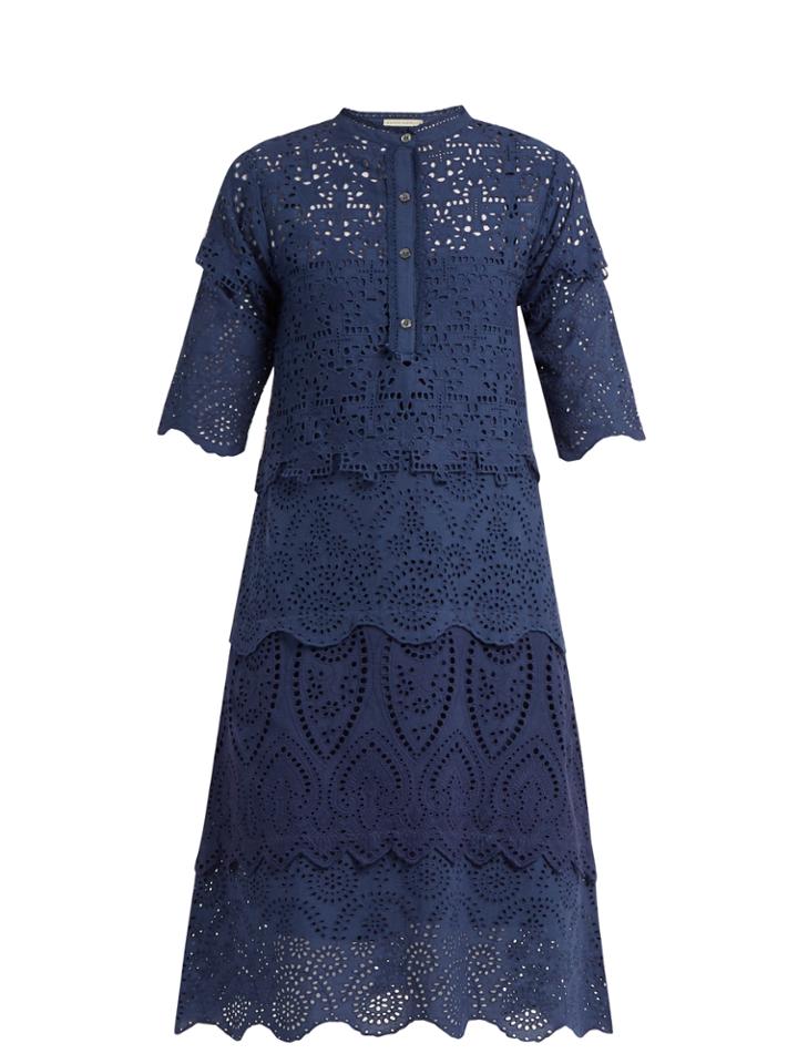 Queene And Belle Arabella Broderie-anglaise Cotton Dress