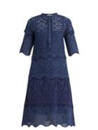 Queene And Belle Arabella Broderie-anglaise Cotton Dress