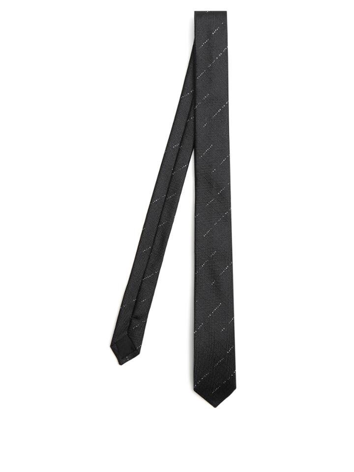 Saint Laurent Striped-jacquard Silk Tie