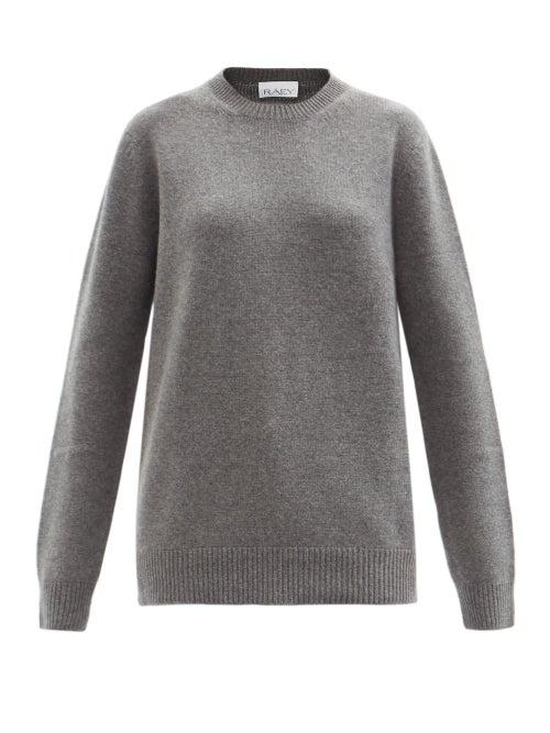 Ladies Rtw Raey - Crew-neck Recycled-cashmere Boyfriend Sweater - Womens - Grey