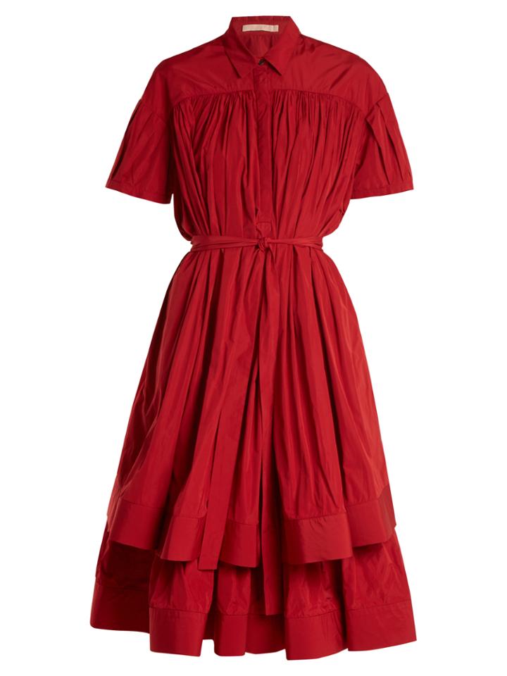 Brock Collection Danika Double-layer Cotton Midi Dress