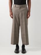 Barena Venezia - Check Herringbone Wide-leg Trousers - Mens - Grey Multi