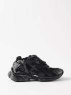Balenciaga - Runner Mesh And Faux-leather Trainers - Mens - Black