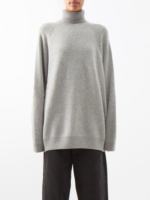 Raey - Raglan Wool-blend Roll-neck Jumper - Womens - Grey