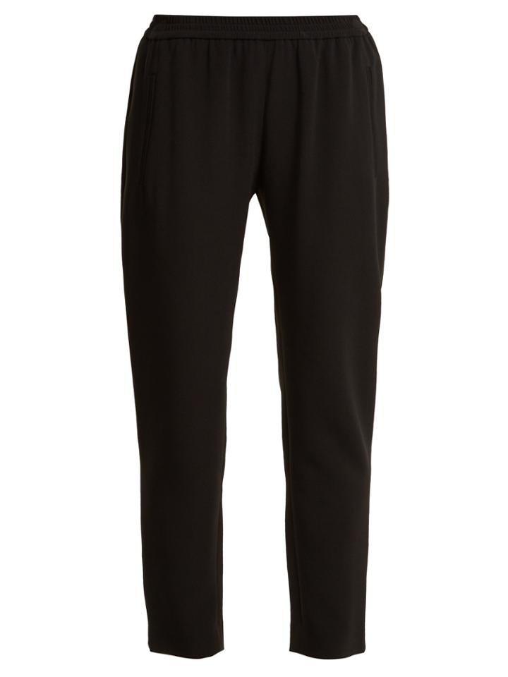 Stella Mccartney Tamara Tapered-leg Stretch-crepe Cady Trousers