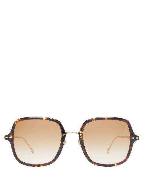 Matchesfashion.com Isabel Marant Eyewear - Windsor Square Tortoiseshell-acetate Sunglasses - Womens - Tortoiseshell