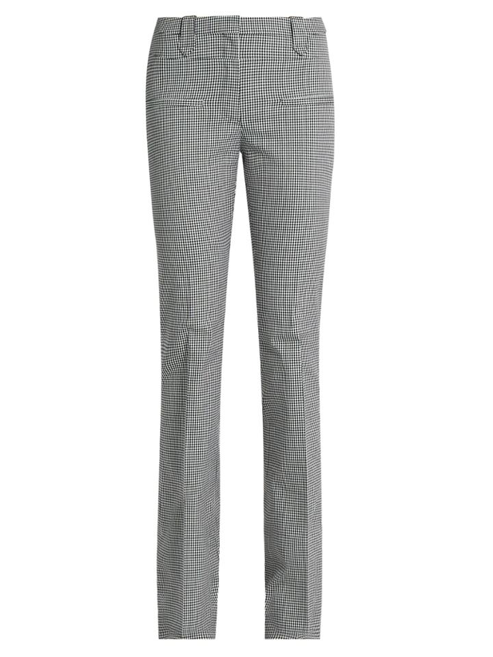 Altuzarra Serge Hound's-tooth Wool-blend Flared Trousers