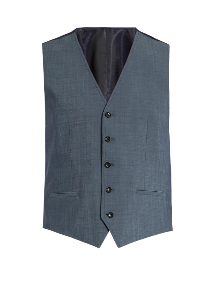 Dolce & Gabbana Contrast-panel Wool-blend Waistcoat