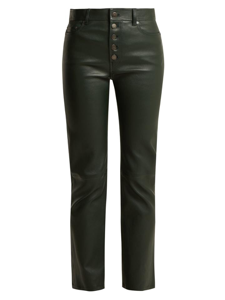 Joseph Cropped Leather Trousers
