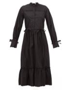 Matchesfashion.com See By Chlo - Scalloped-edge Cotton-poplin Shirt Dress - Womens - Black
