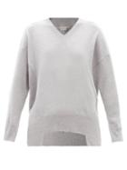 Ladies Rtw Stella Mccartney - V-neck Wool Sweater - Womens - Grey