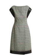 Prada Houndstooth Check Wool-blend Tweed Dress