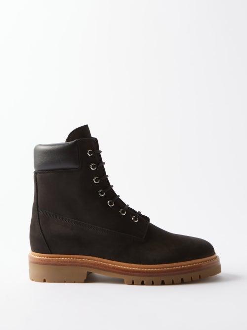 Legres - 50 Lace-up Suede Ankle Boots - Womens - Black