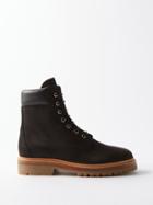 Legres - 50 Lace-up Suede Ankle Boots - Womens - Black