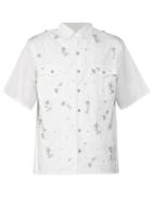 Matchesfashion.com Prada - Floral Crystal Embroidered Shirt - Mens - White